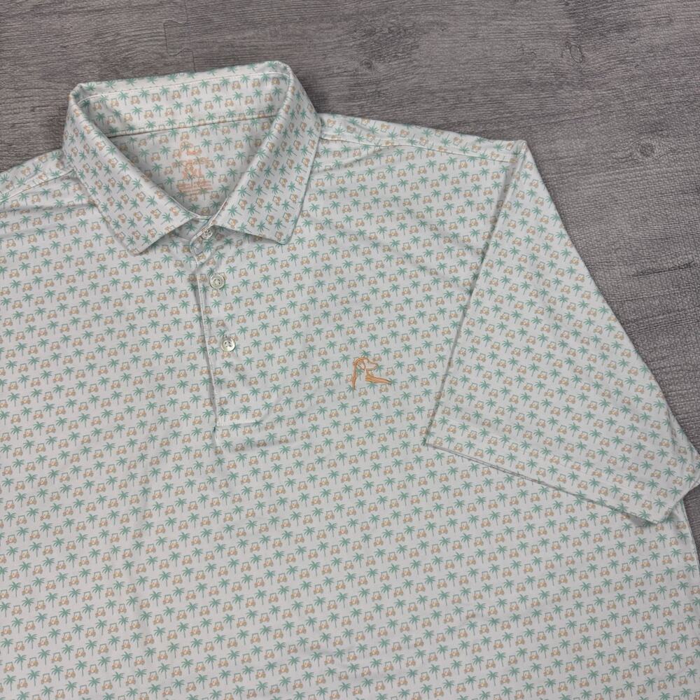 Rhoback “The Koopa” XXL Performance Golf Polo Palm Tree Golf Cart Stretch Shirt
